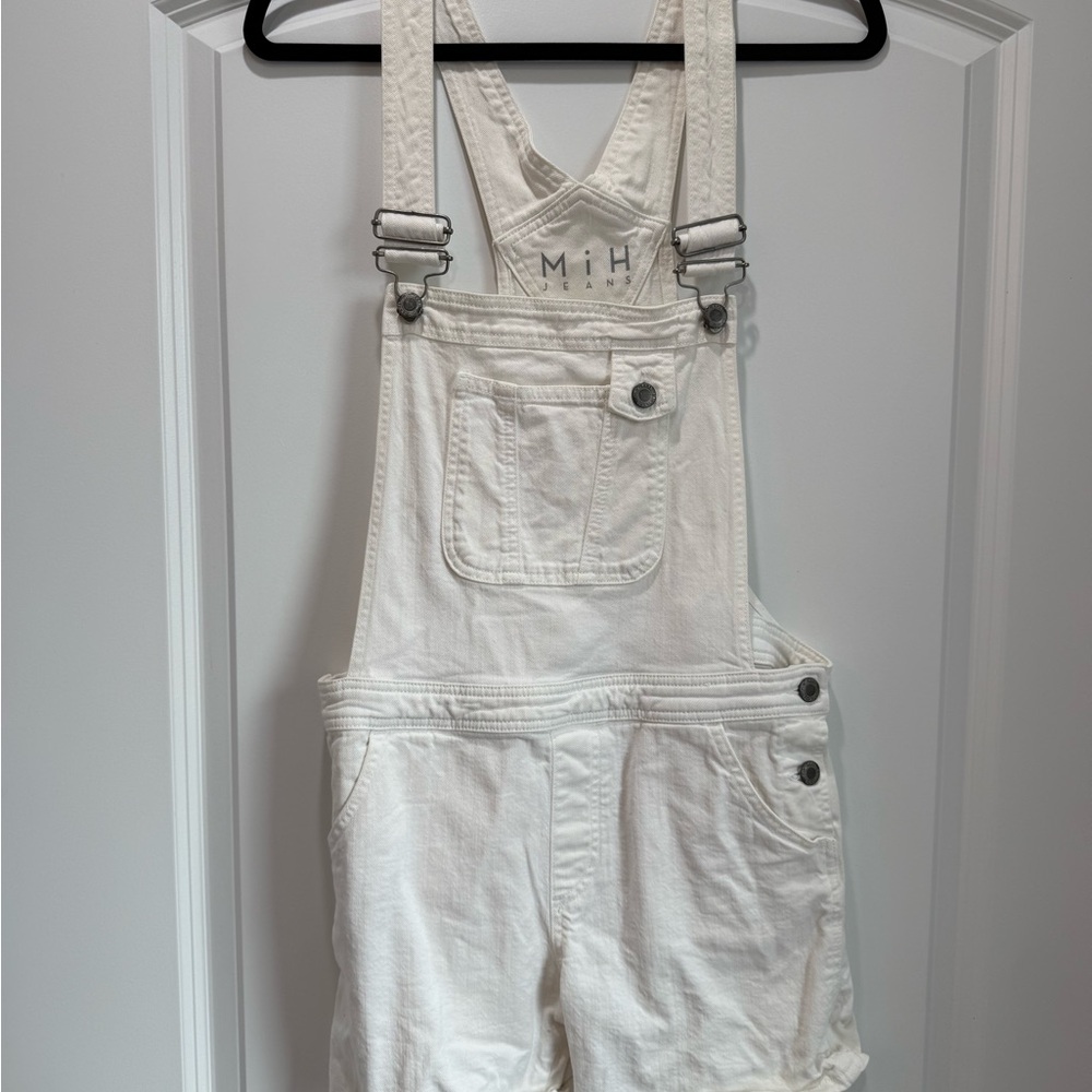 ME+EM White Denim Overalls